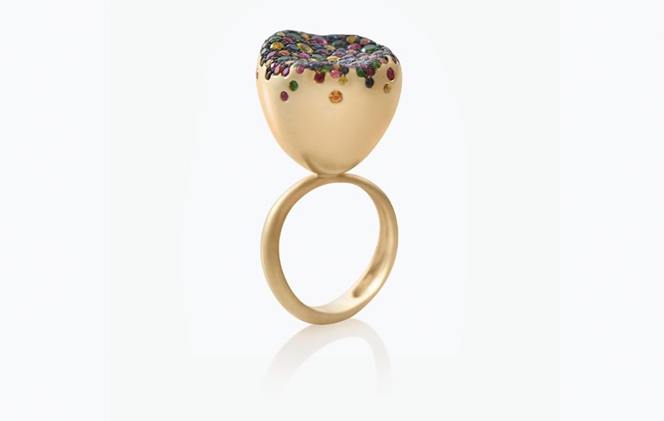 BABY MALAK FLOURISH BONBON BIG ROUND RING